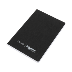 Black A5 Recycled Paper Notebook